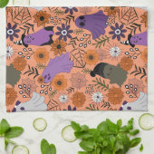 Spooky floral キッチンタオル (折り畳み)