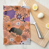 Spooky floral キッチンタオル (四つ折り)