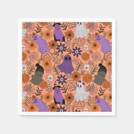 Spooky floral スタンダードカクテルナプキン