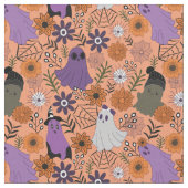 Spooky floral ファブリック (クローズアップ)