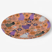 Spooky floral ペーパープレート (アングル)