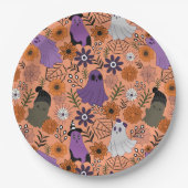 Spooky floral ペーパープレート (正面)