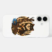 Spooky Forest Dog with Skulls Horror Art Case-Mate iPhoneケース (裏面 (横))