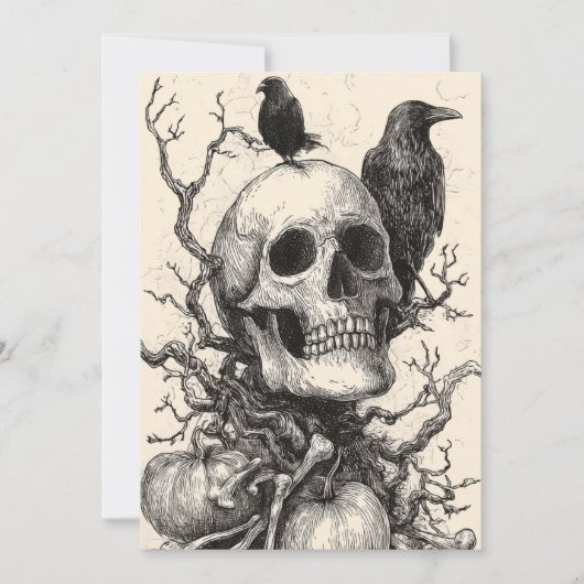 Spooky Forest Halloween 招待状 (正面)