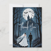 Spooky Forest Haunted Castle Wedding TLW26 サンキューカード (正面)