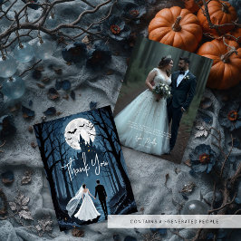 Spooky Forest Haunted Castle Wedding TLW26 サンキューカード