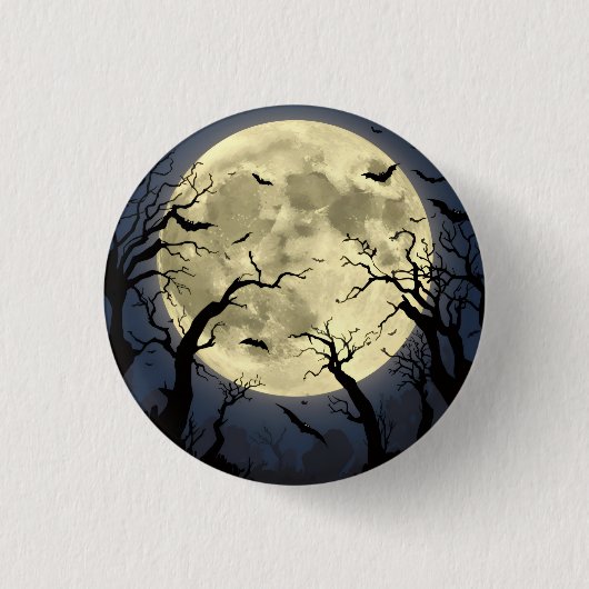 Spooky Full Moon 缶バッジ (正面)