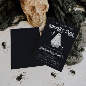 Spooky Fun Retro Ghost Halloween Invitation 招待状