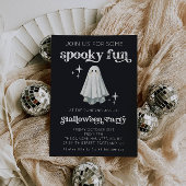 Spooky Fun Retro Ghost Halloween Invitation 招待状