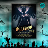 Spooky Ghost Adult Halloween Party 招待状