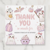 Spooky Ghost First Birthday Thank You フェイバータグ (正面)