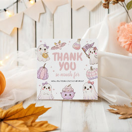 Spooky Ghost First Birthday Thank You フェイバータグ