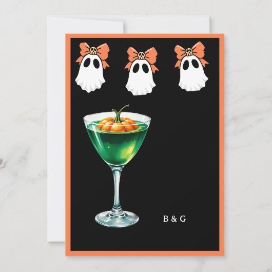 Spooky ghost & Halloween Costumes and Cocktails (裏面)