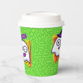 Spooky Ghost Halloween Cups - green 紙コップ (左)