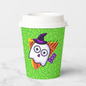 Spooky Ghost Halloween Cups - green 紙コップ (裏面)