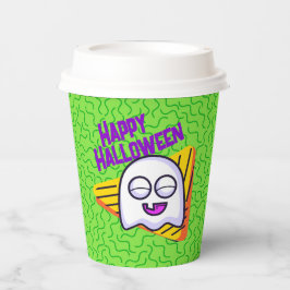 Spooky Ghost Halloween Cups - green 紙コップ
