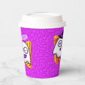Spooky Ghost Halloween Cups - purple 紙コップ (左)