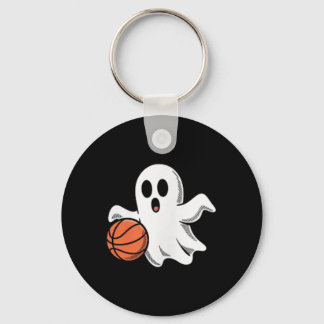 Spooky Ghost Playing Basketball Retro Halloween Co キーホルダー