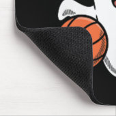 Spooky Ghost Playing Basketball Retro Halloween Co マウスパッド (コーナー)