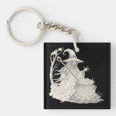 Spooky Ghost pot stirring Halloween キーホルダー (正面)