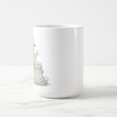 Spooky Ghost pot stirring Halloween コーヒーマグカップ (中央)