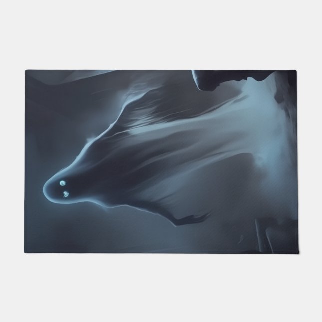 Spooky Ghost Welcome Doormat ドアマット (正面)