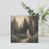 Spooky Ghosts In Graveyard Horror Goth  カード (スタンド正面)