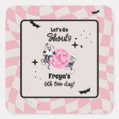 Spooky Ghoul Halloween Any Age Birthday  スクエアシール (正面)