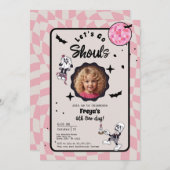 Spooky Ghoul Halloween Birthday Photo Invitation 招待状 (正面/裏面)