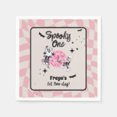 Spooky Ghoul Halloween First Birthday  スタンダードカクテルナプキン (正面)