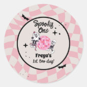 Spooky Ghoul Halloween First Birthday  ラウンドシール (正面)