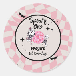 Spooky Ghoul Halloween First Birthday ラウンドシール