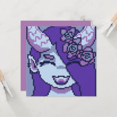 Spooky Girl Purple pixelart, Pixel Art  カード (正面/裏面インサイチュ)