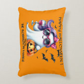 Spooky Girly Ghost Halloween  アクセントクッション (正面(垂直))