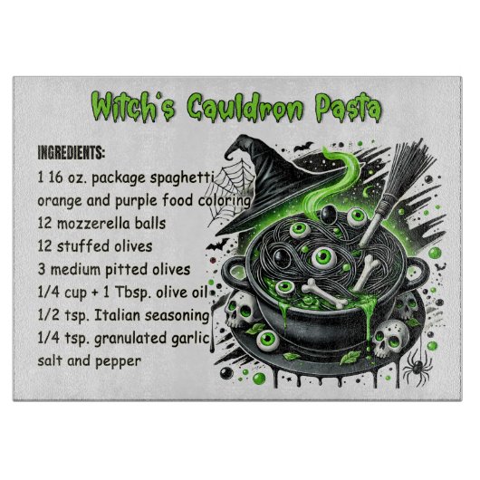 Spooky Glass Cutting Board for Halloween Kitchens カッティングボード (正面)