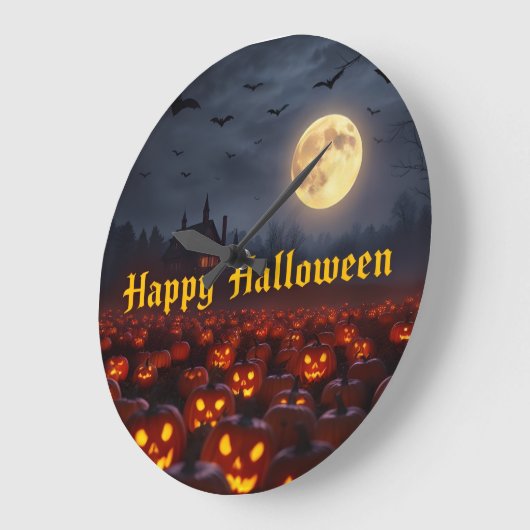 Spooky Glow Halloween Clock – Limited Edition ラージ壁時計 (傾斜)