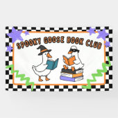 Spooky Goose Book Club School Library Classroom 横断幕 (横)