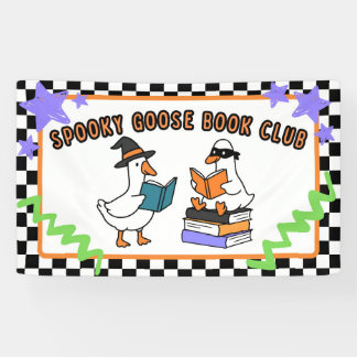 Spooky Goose Book Club School Library Classroom 横断幕