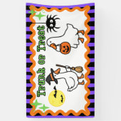Spooky Goose Halloween Trunk or Treat Banner Sign 横断幕 (縦)