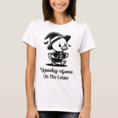 Spooky Goose On The Loose Cute Halloween Animal Tシャツ (正面)