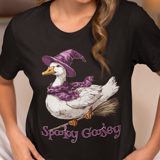 Spooky Goosey Goose Halloween Witch  トライブレンドＴシャツ