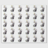 Spooky Grim Reaper Graveyard Crow Custom Halloween ラッピングペーパー (フラット)