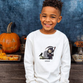 Spooky Grim Reaper Graveyard Crow Gothic Halloween