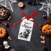 Spooky Grim Reaper Graveyard Crow Gothic Halloween ギフトタグ