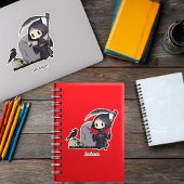 Spooky Grim Reaper Graveyard Crow Gothic Halloween シール