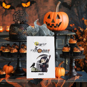 Spooky Grim Reaper Graveyard Crow Gothic Halloween ミディアムペーパーバッグ