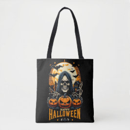 Spooky Grim Reaper Jack O' Lanterns Bats Halloween トートバッグ