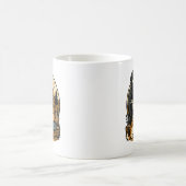 Spooky Grim Reaper with Girl and Dog Skeleton Art  コーヒーマグカップ (中央)