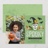  spooky Halloween仮装パーティーの写真招待 招待状 (正面/裏面)