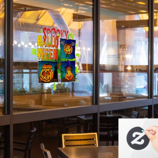 Spooky Halloween ウィンドウサイン (レストラン窓)